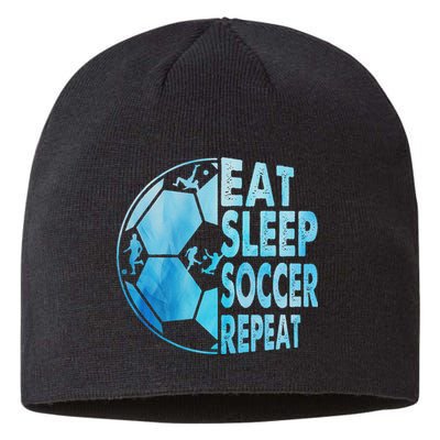 Eat Sleep Soccer Repeat Gift Sustainable Beanie