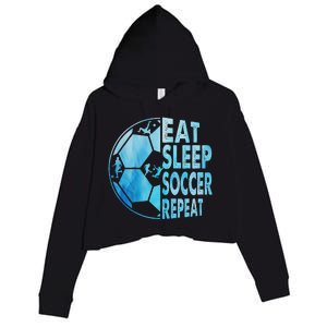 Eat Sleep Soccer Repeat Gift Crop Fleece Hoodie