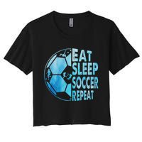 Eat Sleep Soccer Repeat Gift Women's Crop Top Tee