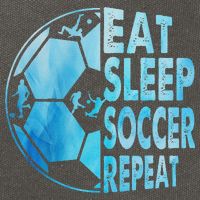 Eat Sleep Soccer Repeat Gift Cotton Canvas Backpack