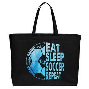 Eat Sleep Soccer Repeat Gift Cotton Canvas Jumbo Tote