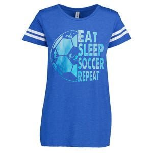 Eat Sleep Soccer Repeat Gift Enza Ladies Jersey Football T-Shirt