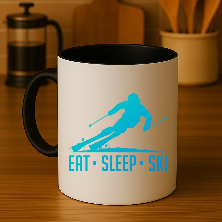 Eat Sleep Ski Skiing Skier Snow Winter Vacation Gift Mug