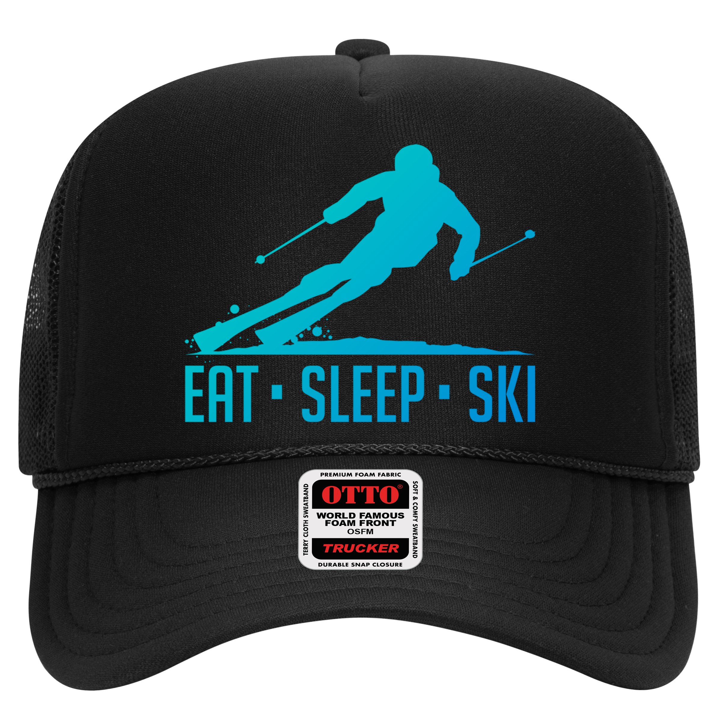 Eat Sleep Ski Skiing Skier Snow Winter Vacation Gift Hat