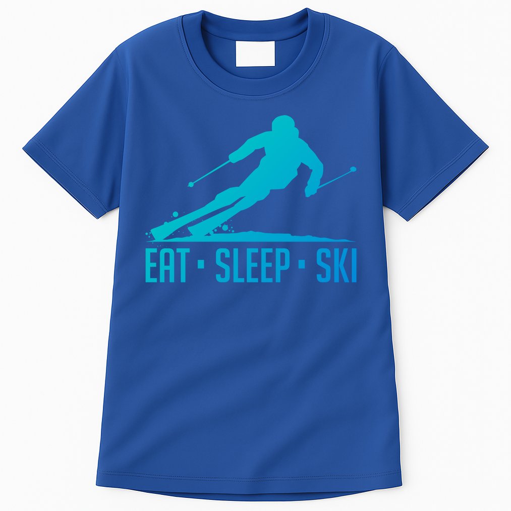 Eat Sleep Ski Skiing Skier Snow Winter Vacation Gift Tall T-Shirt