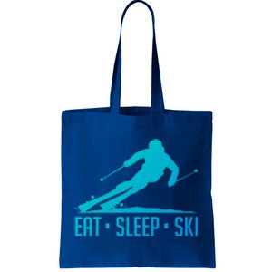 Eat Sleep Ski Skiing Skier Snow Winter Vacation Gift Tote Bag