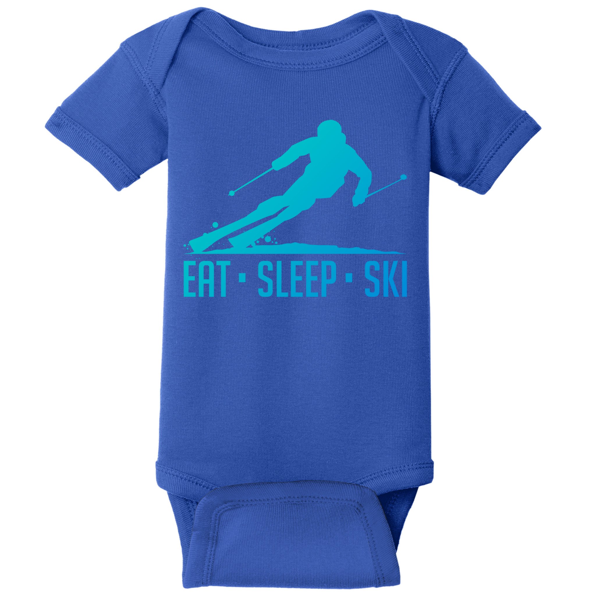 Eat Sleep Ski Skiing Skier Snow Winter Vacation Gift Baby Bodysuit