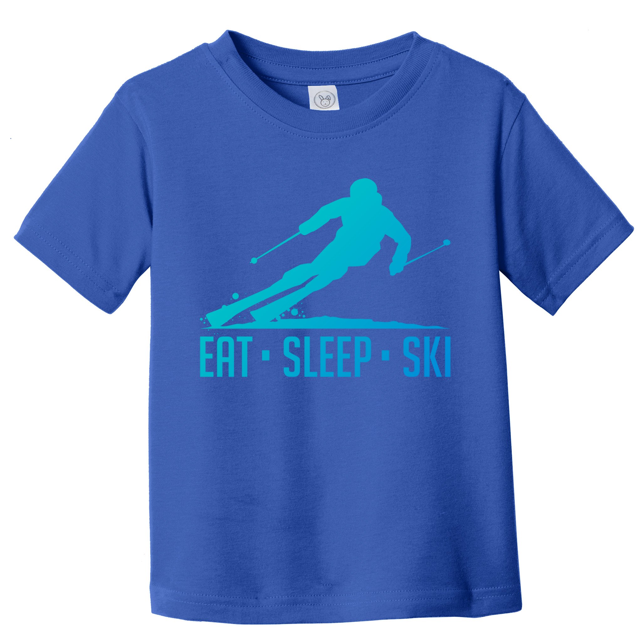 Eat Sleep Ski Skiing Skier Snow Winter Vacation Gift Toddler T-Shirt