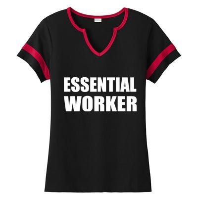 Essential Worker Ladies Halftime Notch Neck Tee