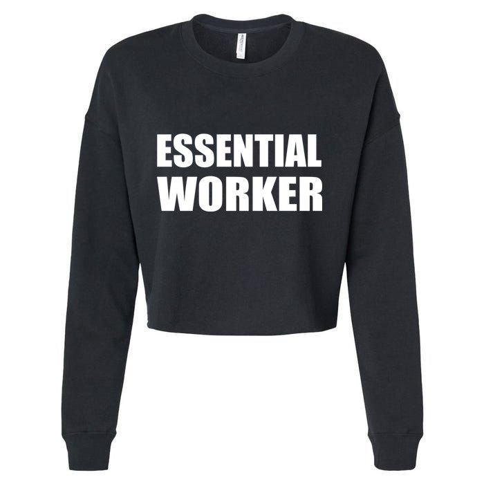 Essential Worker Cropped Pullover Crew