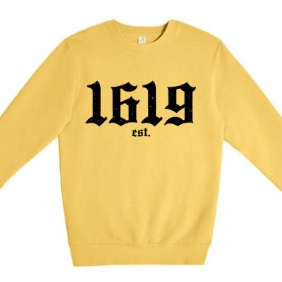 Est 1619 Black African American History Premium Crewneck Sweatshirt