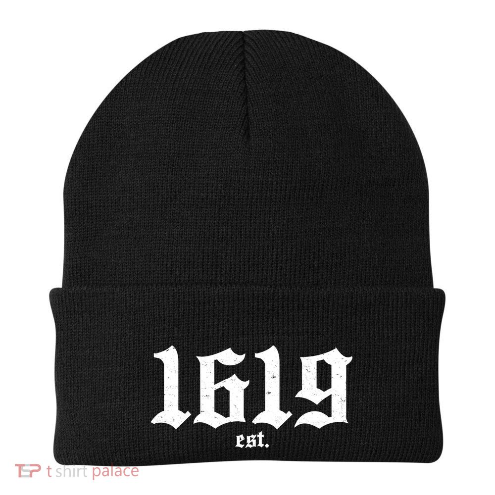 Est 1619 Black African American History Beanie