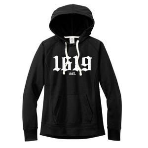 Est 1619 Black African American History Women's Fleece Hoodie