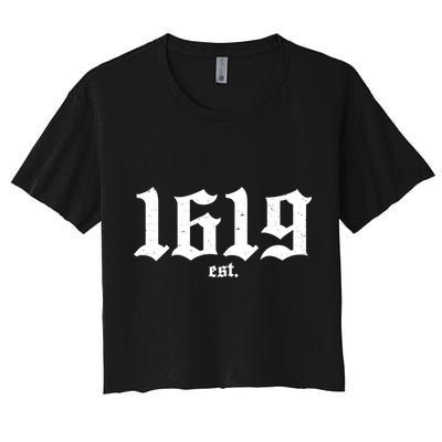 Est 1619 Black African American History Crop Top