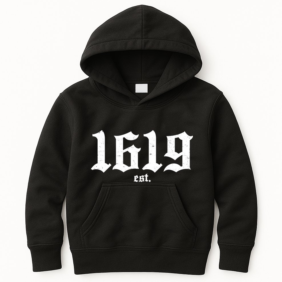 Est 1619 Black African American History Kids Hoodie