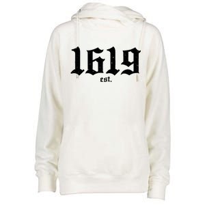 Est 1619 Black African American History Womens Funnel Neck Pullover Hood