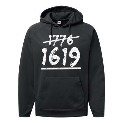 Est 1776 Black History Ancestors 1619 Performance Fleece Hoodie