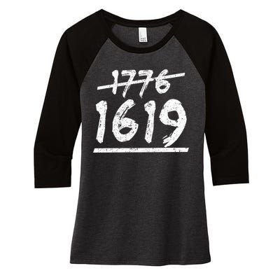 Est 1776 Black History Ancestors 1619 Women's Tri-Blend 3/4-Sleeve Raglan Shirt