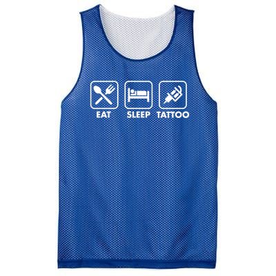 Eat Sleep Tattoo Ink Cute Tattoo Gun Machine Artist Stuff Gift Mesh Reversible Basketball Jersey Tank