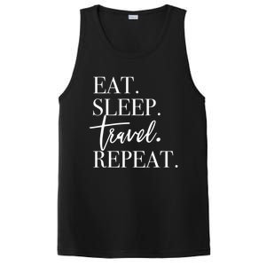 Eat Sleep Travel Repeat Holiday Vacay Gift PosiCharge Competitor Tank