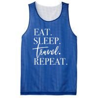 Eat Sleep Travel Repeat Holiday Vacay Gift Mesh Reversible Basketball Jersey Tank