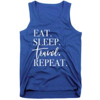 Eat Sleep Travel Repeat Holiday Vacay Gift Tank Top