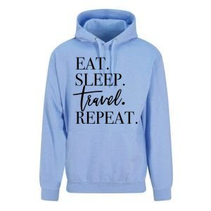 Eat Sleep Travel Repeat Holiday Vacay Gift Unisex Surf Hoodie