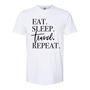 Eat Sleep Travel Repeat Holiday Vacay Gift Softstyle CVC T-Shirt