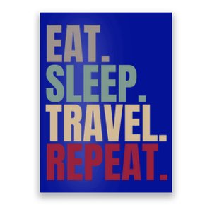 Eat Sleep Travel Repeat Gift Poster