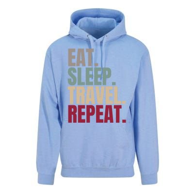 Eat Sleep Travel Repeat Gift Unisex Surf Hoodie