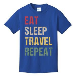 Eat Sleep Travel Repeat Gift Kids T-Shirt