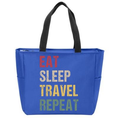 Eat Sleep Travel Repeat Gift Zip Tote Bag