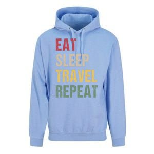 Eat Sleep Travel Repeat Gift Unisex Surf Hoodie