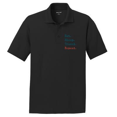 Eat Sleep Travel Repeat I Love To Travel Fun Traveling Great Gift PosiCharge RacerMesh Polo