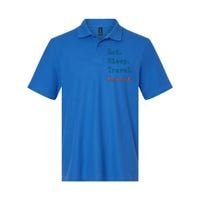 Eat Sleep Travel Repeat I Love To Travel Fun Traveling Great Gift Softstyle Adult Sport Polo