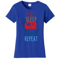 Eat Sleep Travel Repeat Travel Lover Humor Quote Design Great Gift Women's T-Shirt