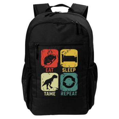 Eat Sleep Tame Repeat Dinosaur Gaming Geek Gamer Daily Commute Backpack