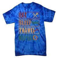 Eat Sleep Travel Repeat Travel Lover Humor Quote Design Gift Tie-Dye T-Shirt