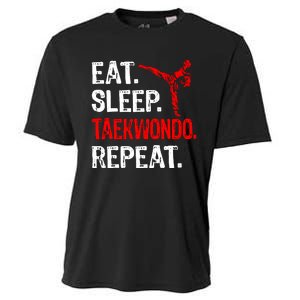 Eat Sleep Taekwondo Repeat Taekwondo Player Funny Cooling Performance Crew T-Shirt