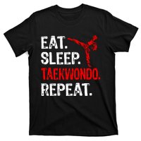 Eat Sleep Taekwondo Repeat Taekwondo Player Funny T-Shirt