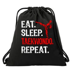 Eat Sleep Taekwondo Repeat Taekwondo Player Funny Drawstring Bag