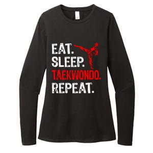 Eat Sleep Taekwondo Repeat Taekwondo Player Funny Womens CVC Long Sleeve Shirt