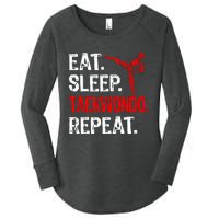 Eat Sleep Taekwondo Repeat Taekwondo Player Funny Women's Perfect Tri Tunic Long Sleeve Shirt