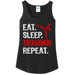 Eat Sleep Taekwondo Repeat Taekwondo Player Funny Ladies Essential Tank