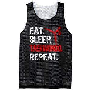 Eat Sleep Taekwondo Repeat Taekwondo Player Funny Mesh Reversible Basketball Jersey Tank