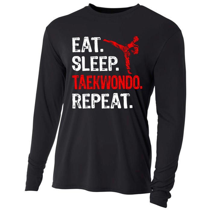 Eat Sleep Taekwondo Repeat Taekwondo Player Funny Cooling Performance Long Sleeve Crew