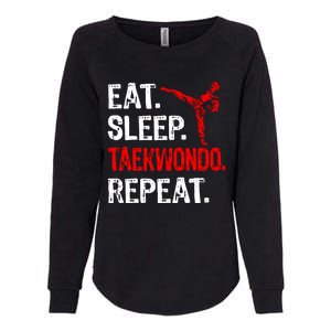 Eat Sleep Taekwondo Repeat Taekwondo Player Funny Womens California Wash Sweatshirt