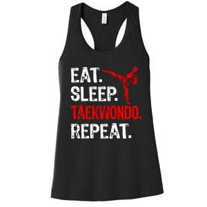 Eat Sleep Taekwondo Repeat Taekwondo Player Funny Women's Racerback Tank