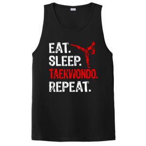 Eat Sleep Taekwondo Repeat Taekwondo Player Funny PosiCharge Competitor Tank