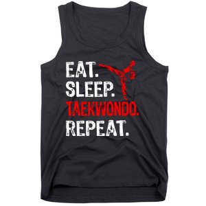 Eat Sleep Taekwondo Repeat Taekwondo Player Funny Tank Top